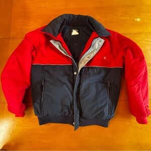 Roffe L red blue vintage skiwear outdoor winter jacket